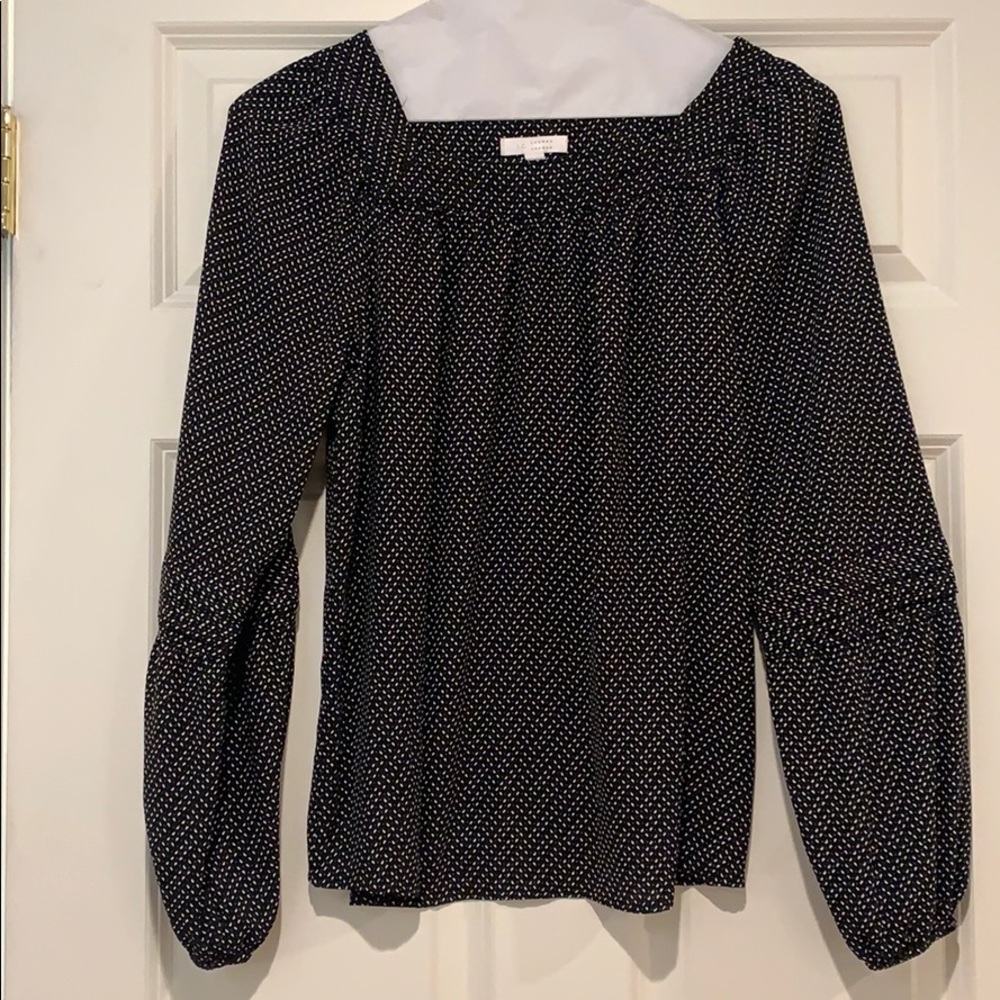 NWOT Women's LC Lauren Conrad Shirred Peasant Top! - Picture 2 of 4